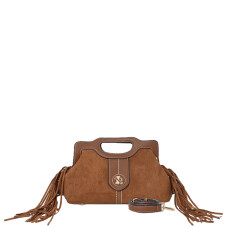 Lollipops Sammy Small Crossbody Bag with Removable Fringes Bi-Mater...