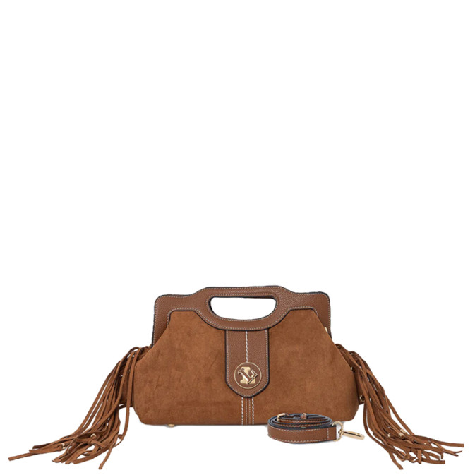 Lollipops Sammy Small Crossbody Bag with Removable Fringes Bi-Mater...