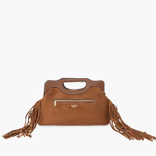 Lollipops Sammy Petit Sac Porté Travers A Franges Bi Matière Effet Nubuck Camel dos