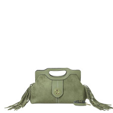 Lollipops Sammy Small Crossbody Bag with Removable Fringes Bi-Mater...