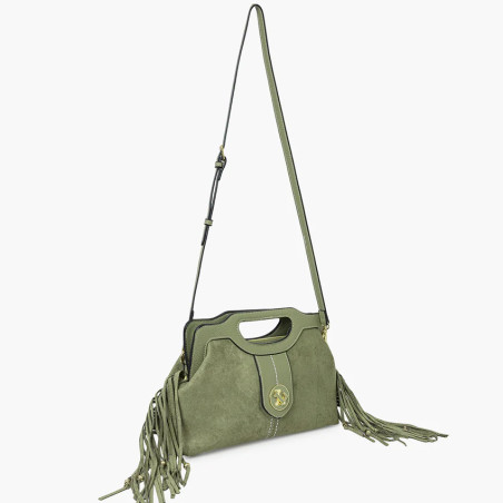 Lollipops Sammy Small Crossbody Bag with Removable Fringes Bi-Mater...