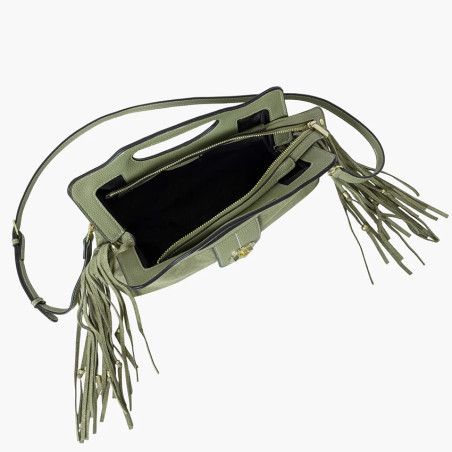 Lollipops Sammy Small Crossbody Bag with Removable Fringes Bi-Mater...