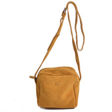Biba Ely Shoulder Bag Cube in Velvet Leather ELY2L Cuero
