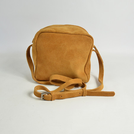 Biba Ely Shoulder Bag Cube in Velvet Leather ELY2L Cuero