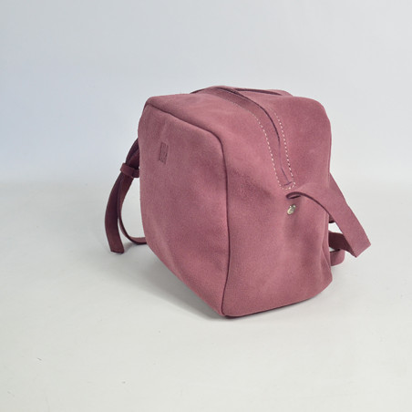 Biba Ely Shoulder Bag Cube in Velvet Leather ELY2L Mauve