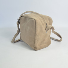 Biba Ely Velour Leather Crossbody Cube Bag ELY2L Topo