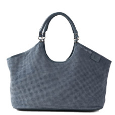 Biba Latah Tote Bag Leather Perforated LAH1L Azul Jeans