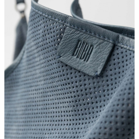 Biba Latah Tote Bag Leather Perforated LAH1L Azul Jeans