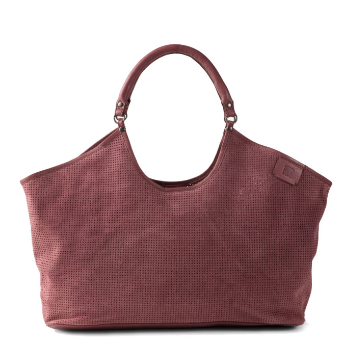 Biba Latah Tote Bag Leather Perforated LAH1L Malva