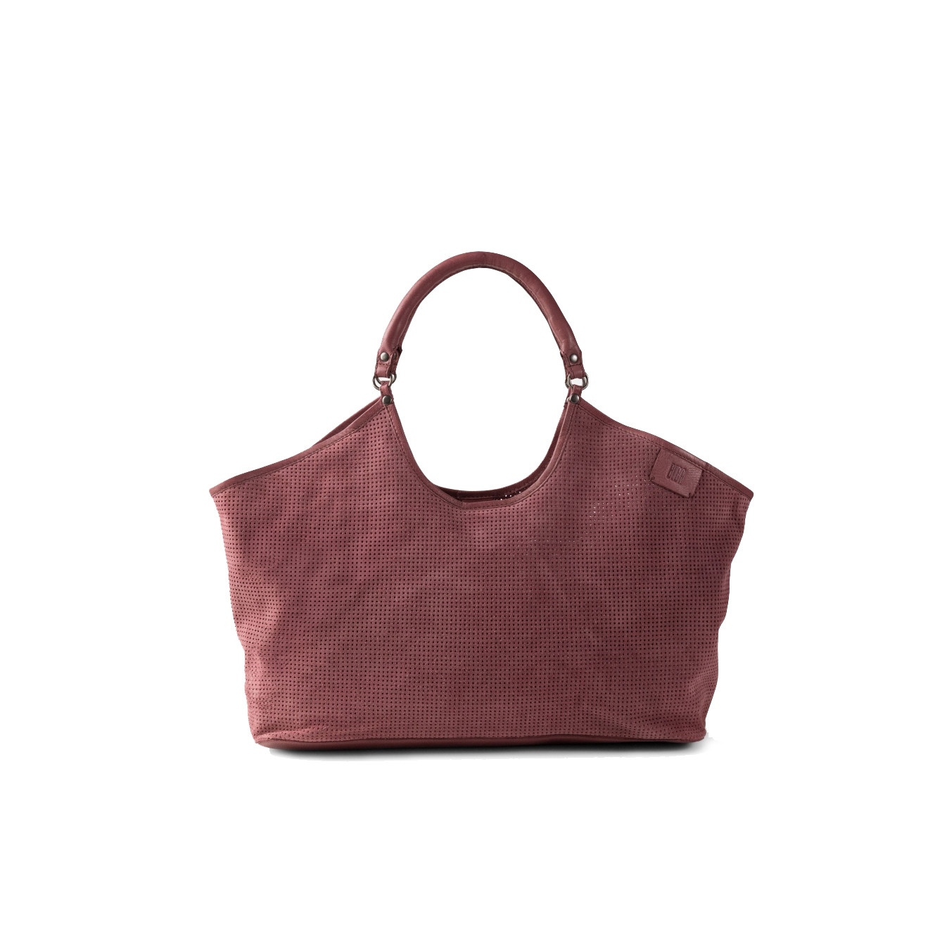 Biba Latah Tote Bag Leather Perforated LAH1L Malva