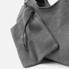 Biba Latah Tote Bag Leather Perforated LAH1L Malva