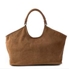 Biba Latah Tote Bag Leather Perforated LAH1L Topo