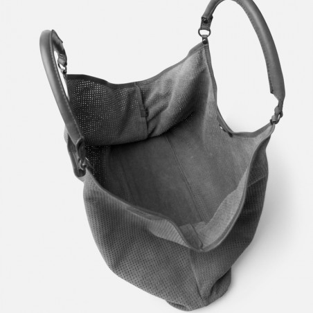 Biba Latah Tote Bag Leather Perforated LAH1L Topo