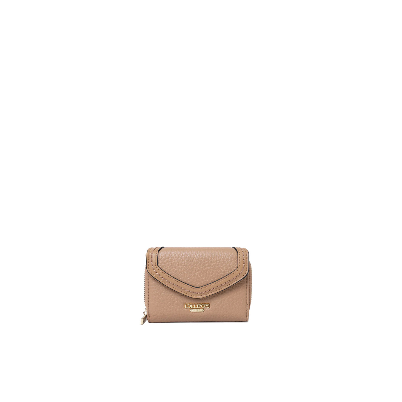 Lollipops Sham Compact Wallet Pale Pink Faux Leather