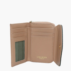 Lollipops Sham Portefeuille Compact En Simili Cuir Rose Pâle  ouvert