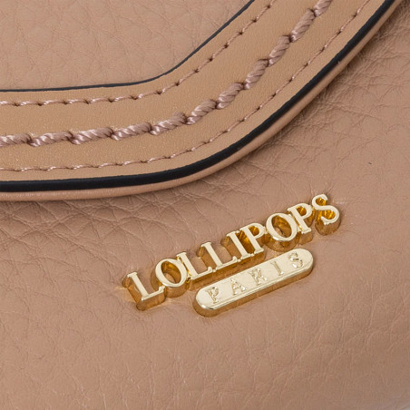 Lollipops Sham Compact Wallet Pale Pink Faux Leather
