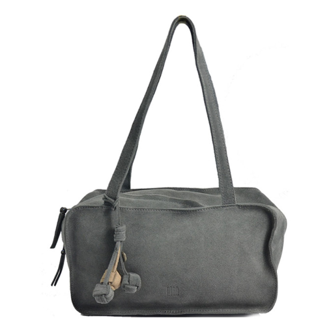 Biba Blaine Shoulder and Handbag in Velvet Leather BLI1L Azul Navy