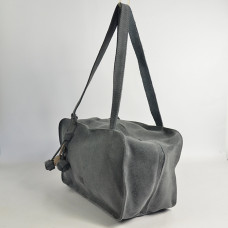Biba Blaine Shoulder and Handbag in Velvet Leather BLI1L Azul Navy