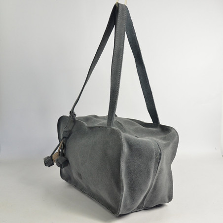 Biba Blaine Shoulder and Handbag in Velvet Leather BLI1L Azul Navy