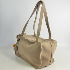 Biba Blaine Shoulder and Handbag in Velvet Leather BLI1L Topo