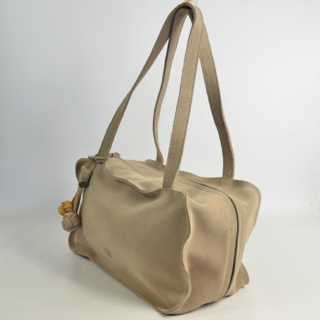 Biba Blaine Shoulder and Handbag in Velvet Leather BLI1L Topo