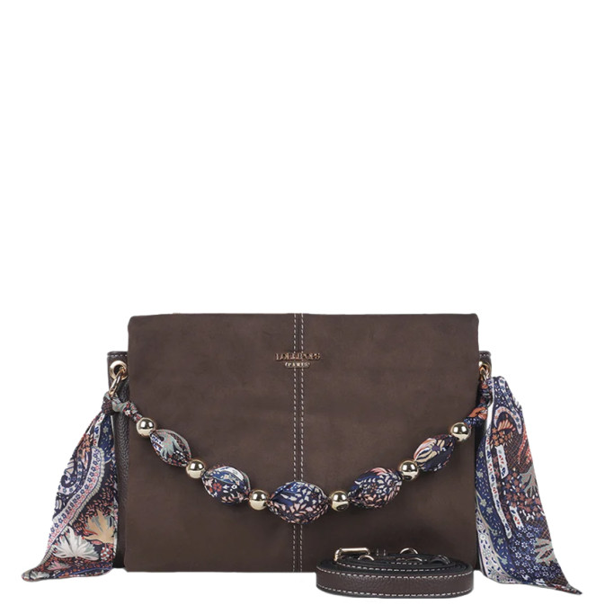 Lollipops Shirley Crossbody Suede Bag with Removable Beaded Bandana