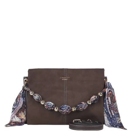 Lollipops Shirley Crossbody Suede Bag with Removable Beaded Bandana