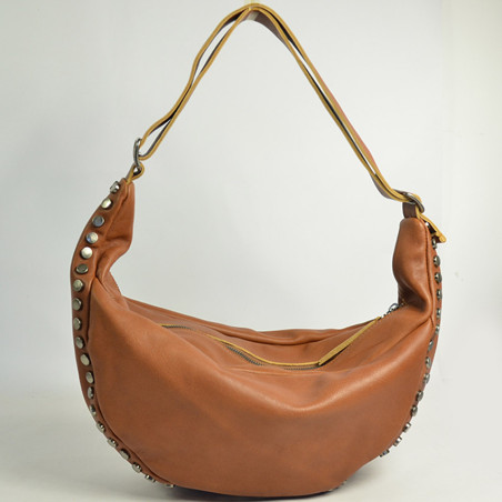 Biba Bowie Hobo Bag BOI3L in Washed Calfskin Leather