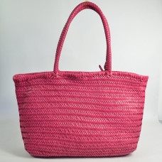 Biba Perkins Tote Bag Woven Leather PER1L Fuchsia