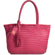 Biba Perkins Tote Bag Woven Leather PER1L Fuchsia