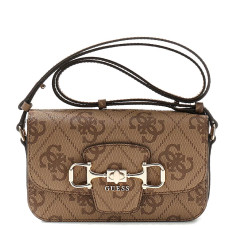 Guess Janie Logo Trotter Bag Latte Logo