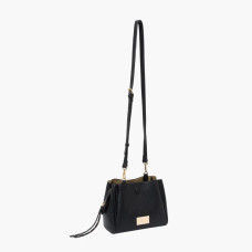 Lollipops Soni Sac Bandoulière 3 Compartiments En Simili Cuir Noir côté