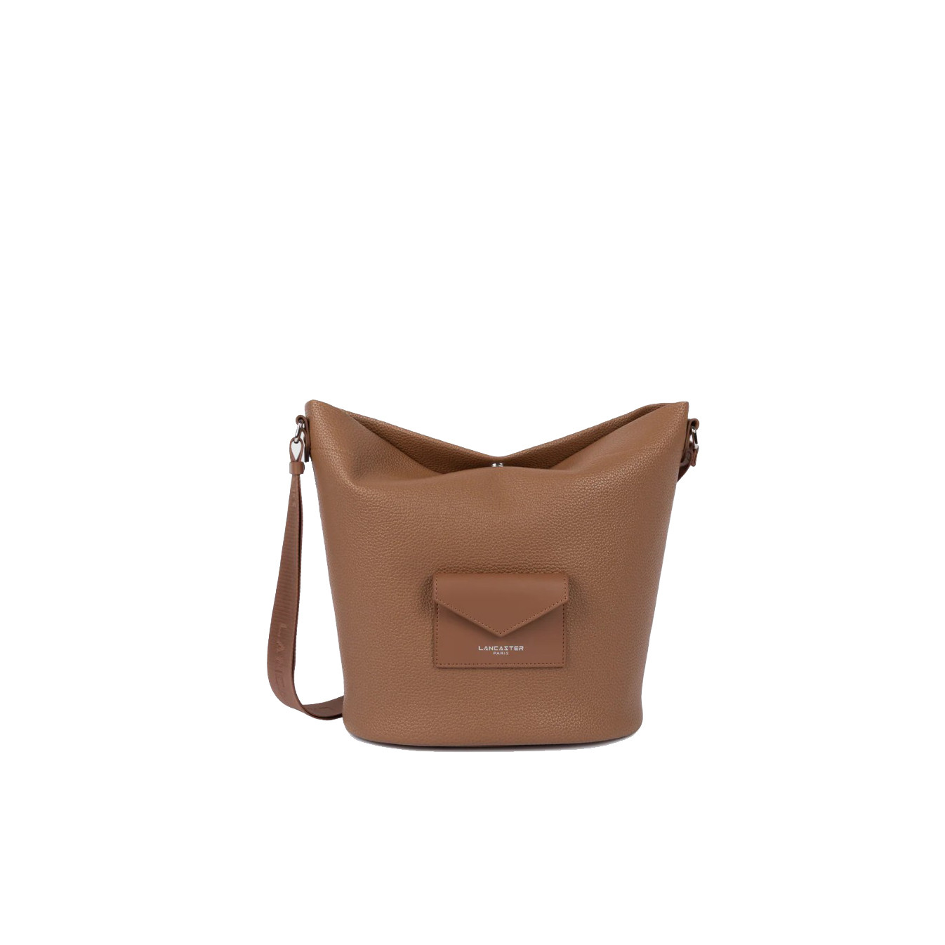 Lancaster Maya Double Kba Bucket Bag with Leather Trim 517-107 Moka