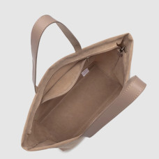 Lancaster Suedine KBA Large Shopping Bag Suede Look 518-063 Dark Beige