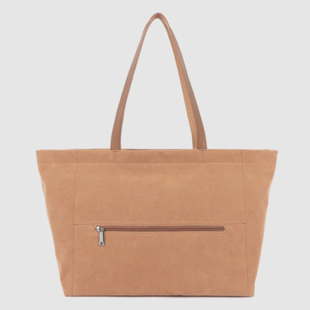 Lancaster Suedine KBA Large Shopping Bag Suede Look 518-063 Mocha