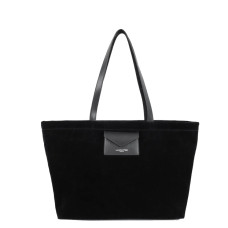 Lancaster Suedine KBA Large Shopping Bag Suede Look 518-063 Black