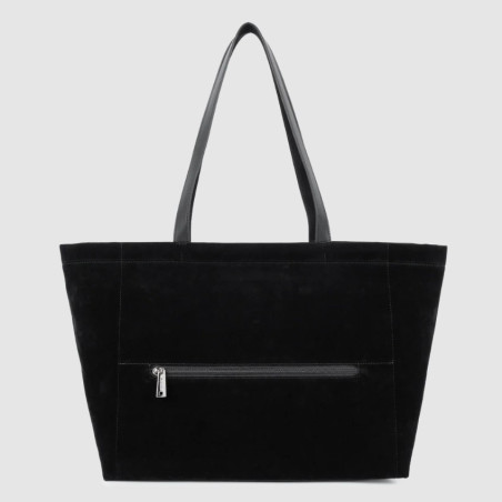 Lancaster Suedine KBA Large Shopping Bag Suede Look 518-063 Black