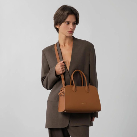 Lancaster Toro Hopper Handbag in Calfskin 572-121 Camel