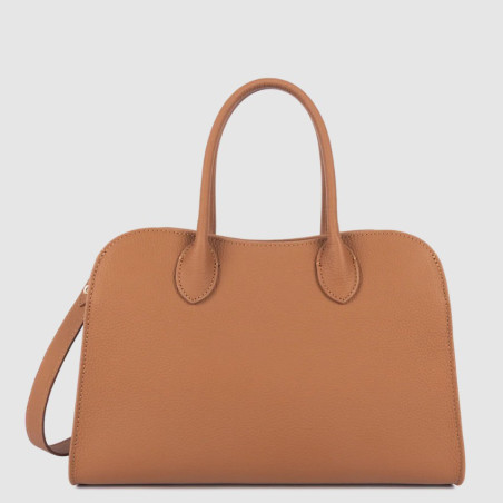 Lancaster Toro Hopper Handbag in Calfskin 572-121 Camel