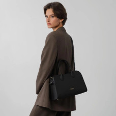 Lancaster Toro Hopper Handbag in Calfskin Leather 572-121 Black