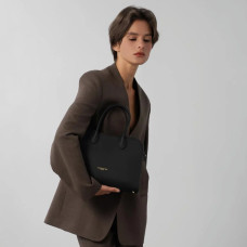 Lancaster Toro Hopper Handbag in Calfskin Leather 572-121 Black