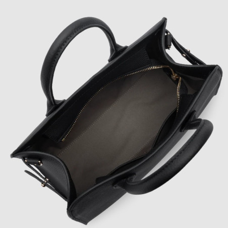 Lancaster Toro Hopper Handbag in Calfskin Leather 572-121 Black