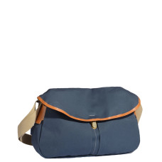 Bleu De Chauffe Léon Cotton Drawstring Bag in Navy Blue