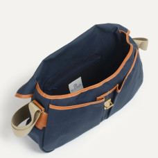 Bleu De Chauffe Léon Cotton Drawstring Bag in Navy Blue