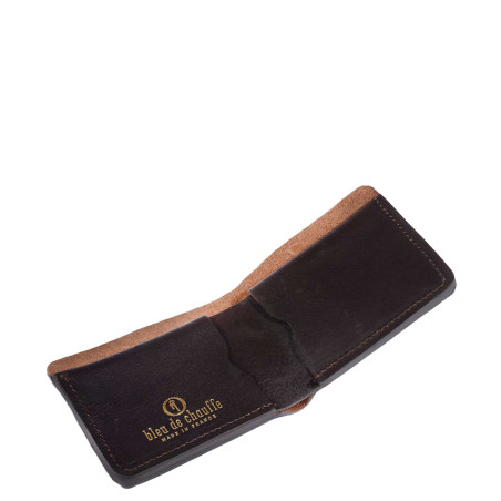 Bleu De Chauffe Pèze Italian Leather Wallet Brown