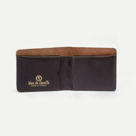Bleu De Chauffe Pèze Italian Leather Wallet Brown