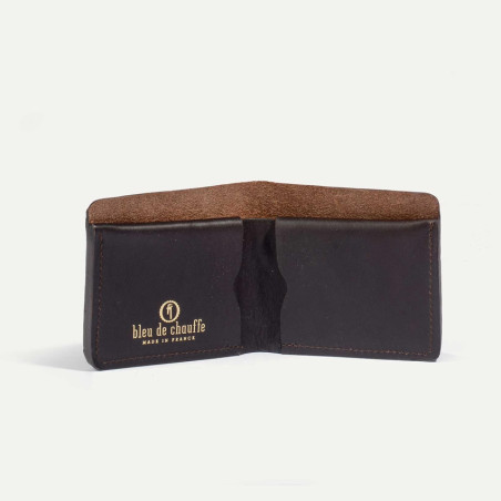 Bleu De Chauffe Pèze Italian Leather Wallet Brown
