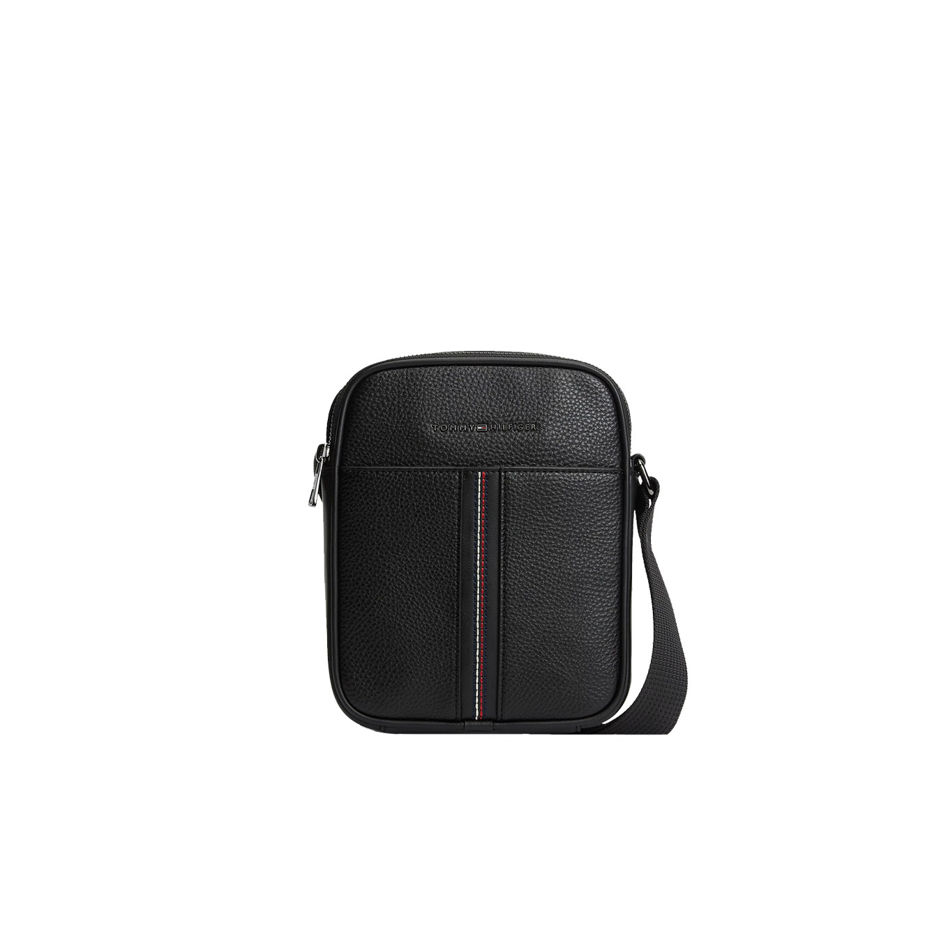Tommy Hilfiger TH Central Reporter Bag with Textured Details BDS Black