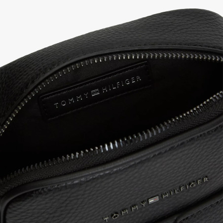 Tommy Hilfiger TH Central Sac Reporter Aux Détails Grainés BDS Black ouvert
