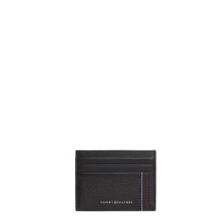 Tommy Hilfiger TH Central Card Holder Grainy With Logo BDS Black